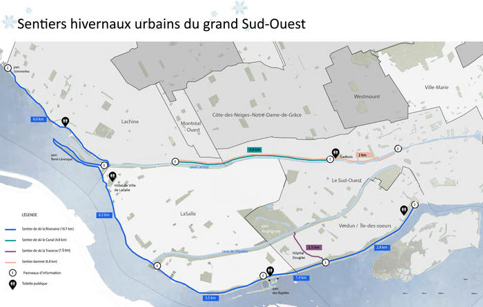 Tracé du Sentier hivernal du Grand Sud-Ouest